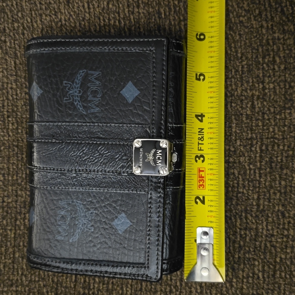Authentic MCM Black and Gray Leather Wallet - Picture 11 of 12